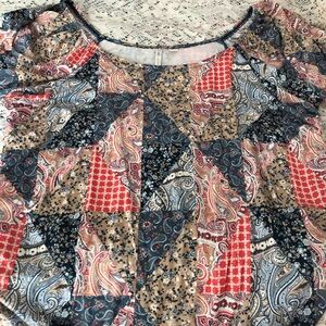 Red white and blue top